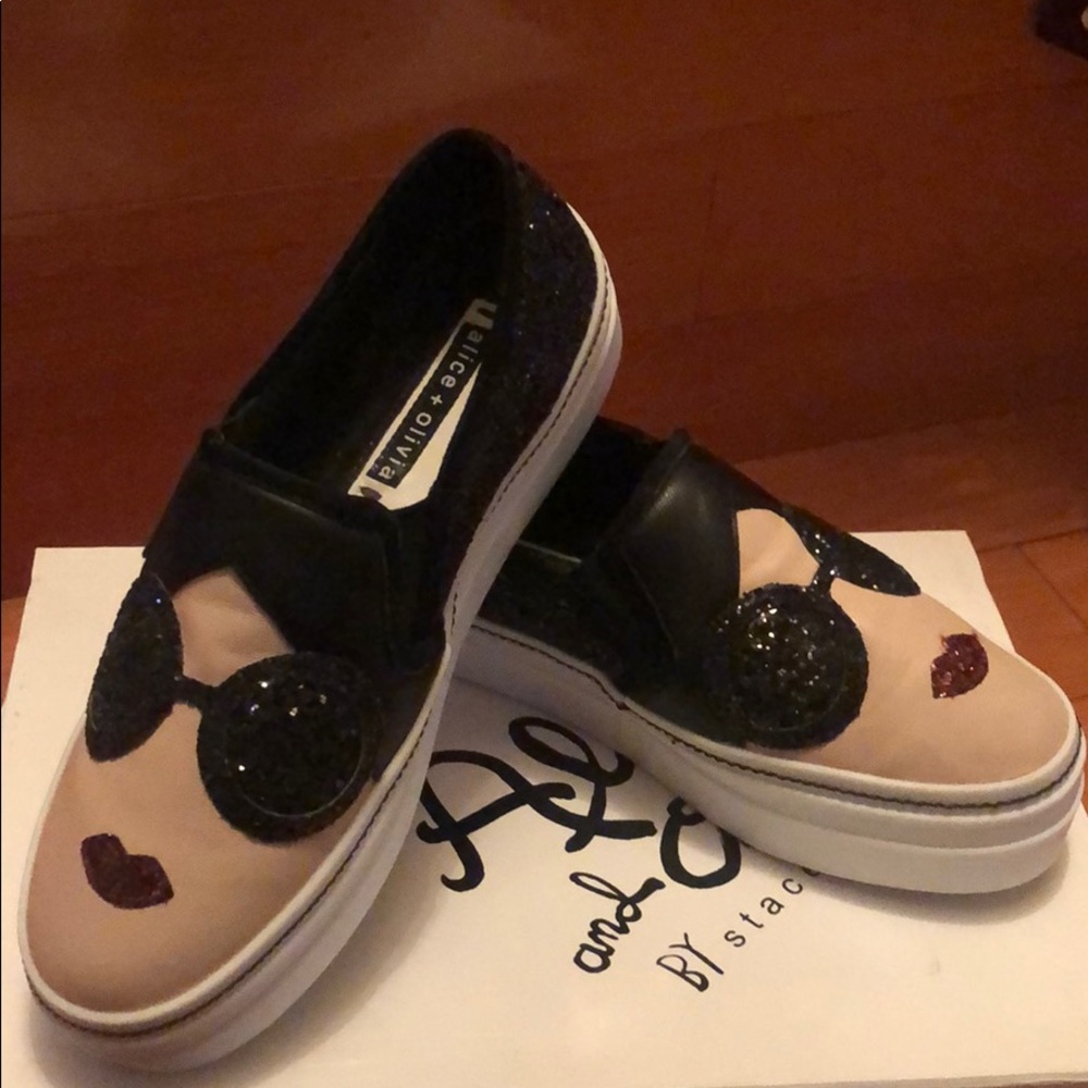 Alice+olivia Stace Face Platform Slip On Shoes
